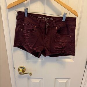 American Eagle Outfitters Women's Burgundy Shorts